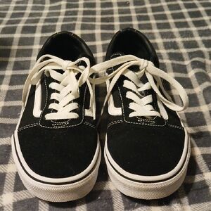 Vans Classic Black and White Logo Sneakers